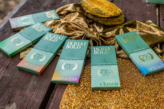 Ikigai Bold Chocolate Sampler 6 Flavor Collection | 75% Ecuadorian Cacao